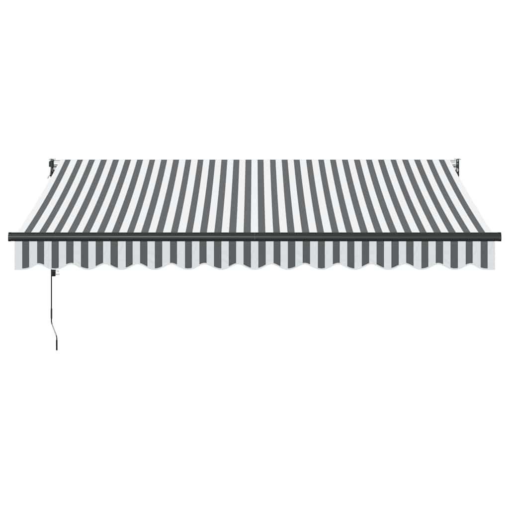 Luifel uittrekbaar 3,5x2,5 m stof en aluminium antraciet en wit is nu te koop bij PeponiXL, paradijselijk wonen!