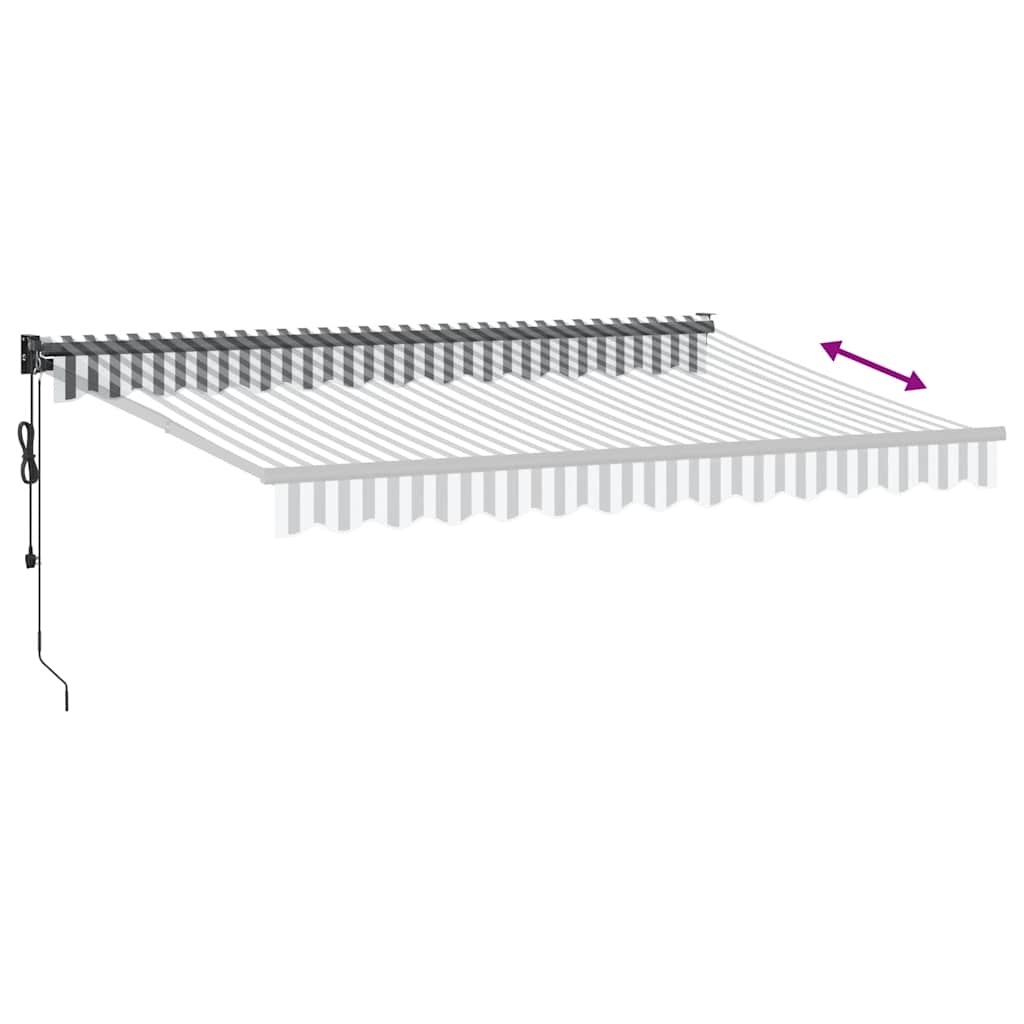Luifel uittrekbaar 3,5x2,5 m stof en aluminium antraciet en wit is nu te koop bij PeponiXL, paradijselijk wonen!