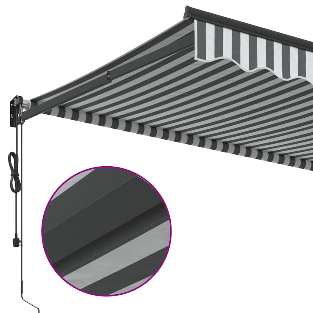 Luifel uittrekbaar 3,5x2,5 m stof en aluminium antraciet en wit is nu te koop bij PeponiXL, paradijselijk wonen!