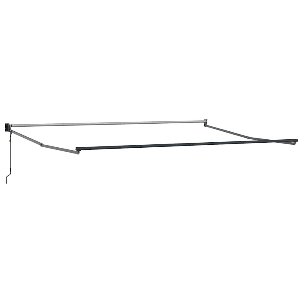Luifel uittrekbaar 4x3 m stof en aluminium antraciet en wit is nu te koop bij PeponiXL, paradijselijk wonen!