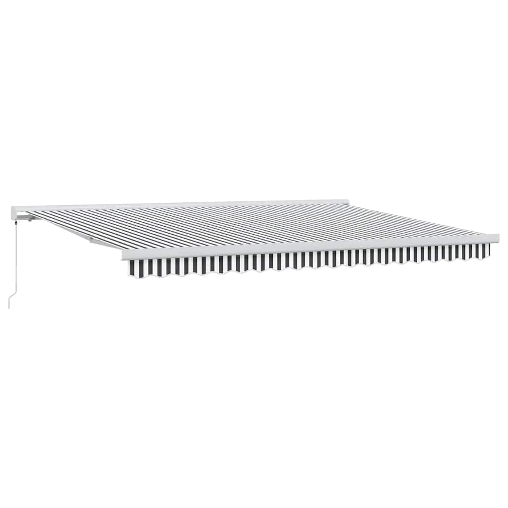 Luifel uittrekbaar 4,5x3 m stof en aluminium antraciet en wit is nu te koop bij PeponiXL, paradijselijk wonen!