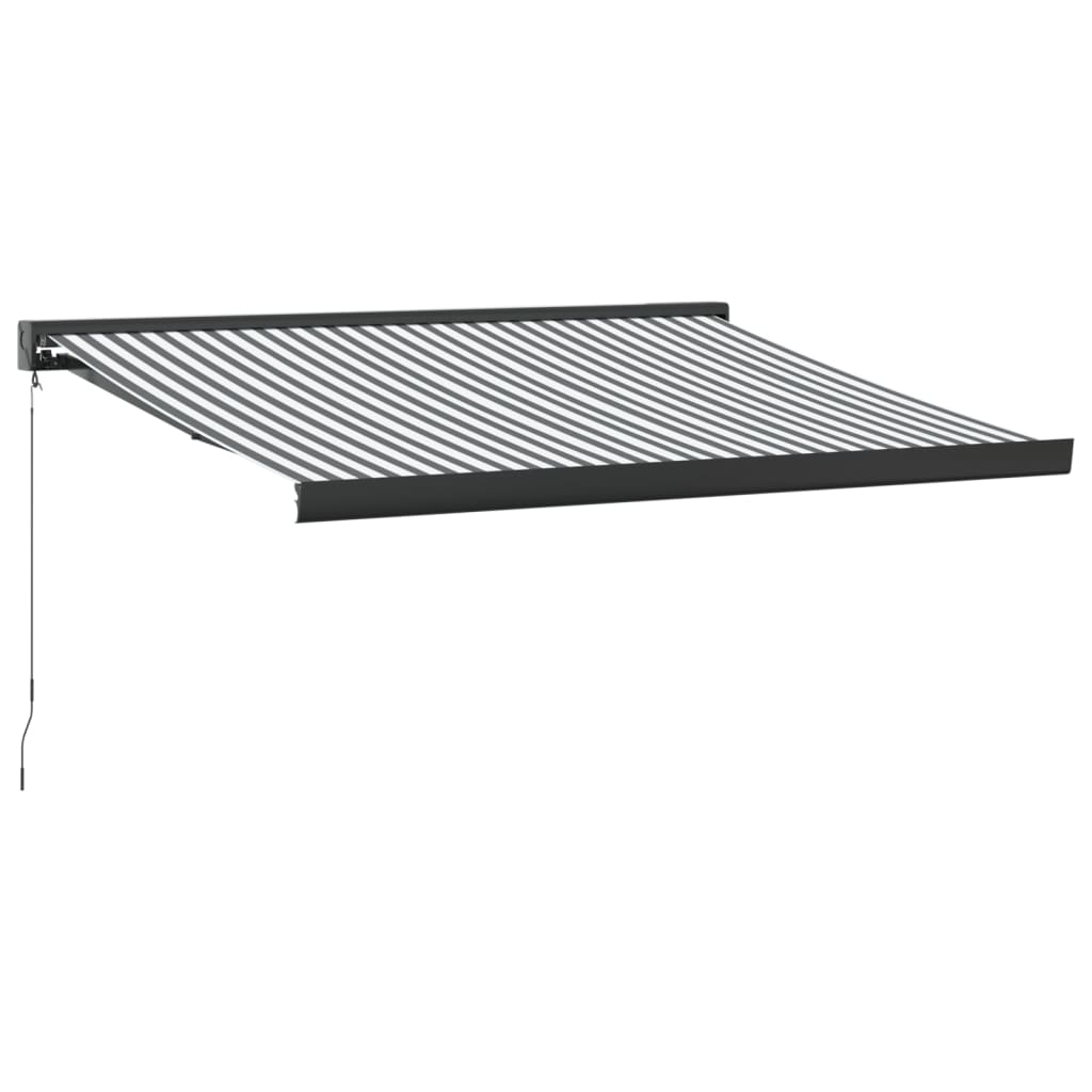 Luifel uittrekbaar 3,5x2,5 m stof en aluminium antraciet en wit is nu te koop bij PeponiXL, paradijselijk wonen!