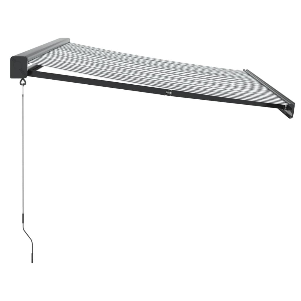 Luifel uittrekbaar 3,5x2,5 m stof en aluminium antraciet en wit is nu te koop bij PeponiXL, paradijselijk wonen!