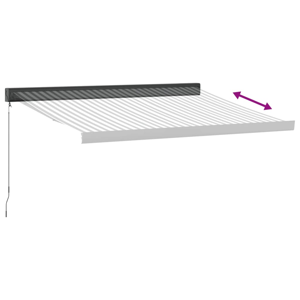 Luifel uittrekbaar 3,5x2,5 m stof en aluminium antraciet en wit is nu te koop bij PeponiXL, paradijselijk wonen!