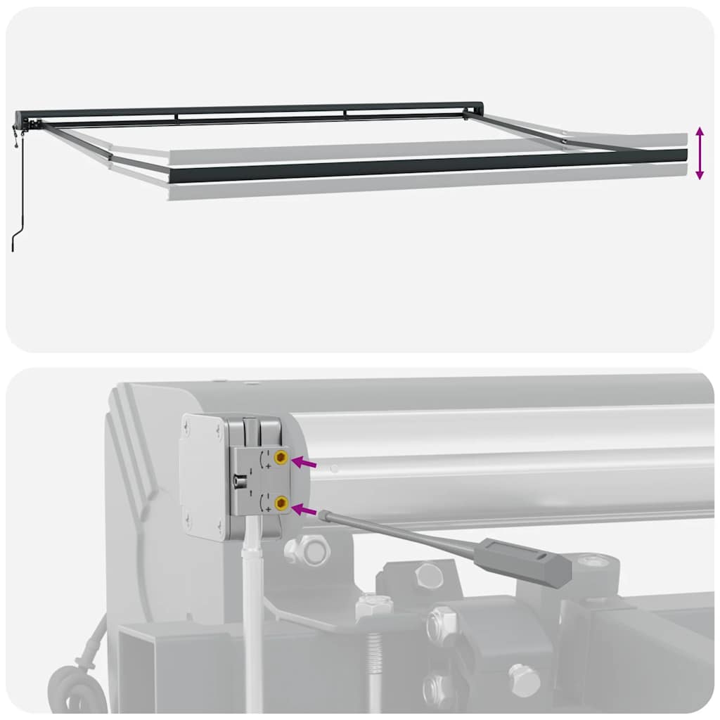 Luifel uittrekbaar 5x3 m stof en aluminium antraciet en wit is nu te koop bij PeponiXL, paradijselijk wonen!