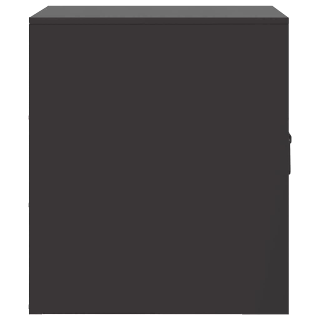 Nachtkastjes 2 st 34,5x39x44 cm staal zwart is nu te koop bij PeponiXL, paradijselijk wonen!