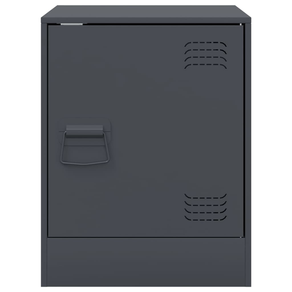 Nachtkastje 34,5x39x44 cm staal antracietkleurig is nu te koop bij PeponiXL, paradijselijk wonen!