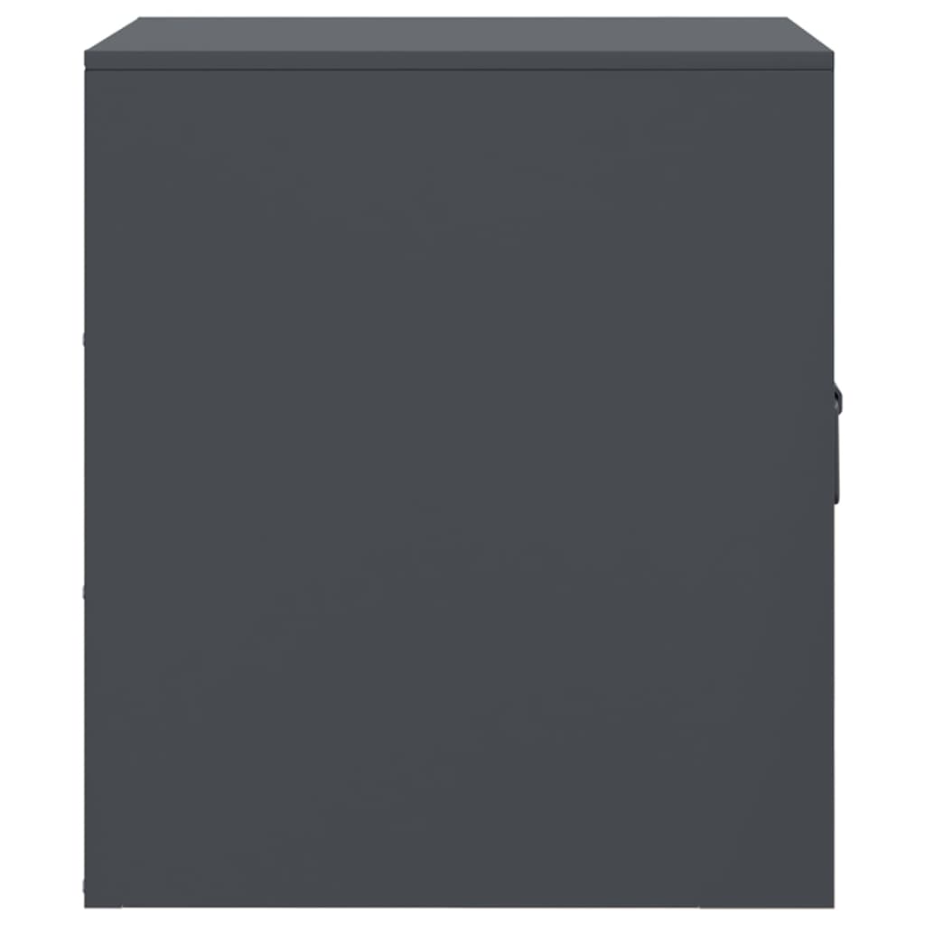 Nachtkastje 34,5x39x44 cm staal antracietkleurig is nu te koop bij PeponiXL, paradijselijk wonen!