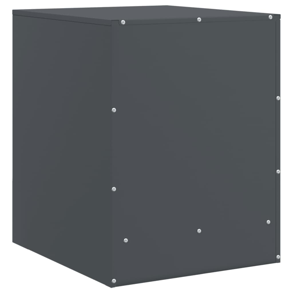 Nachtkastje 34,5x39x44 cm staal antracietkleurig is nu te koop bij PeponiXL, paradijselijk wonen!