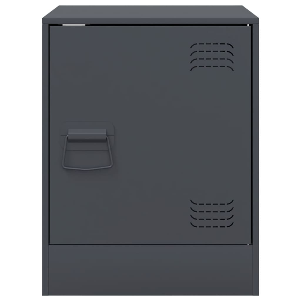 Nachtkastjes 2 st 34,5x39x44 cm staal antracietkleurig is nu te koop bij PeponiXL, paradijselijk wonen!