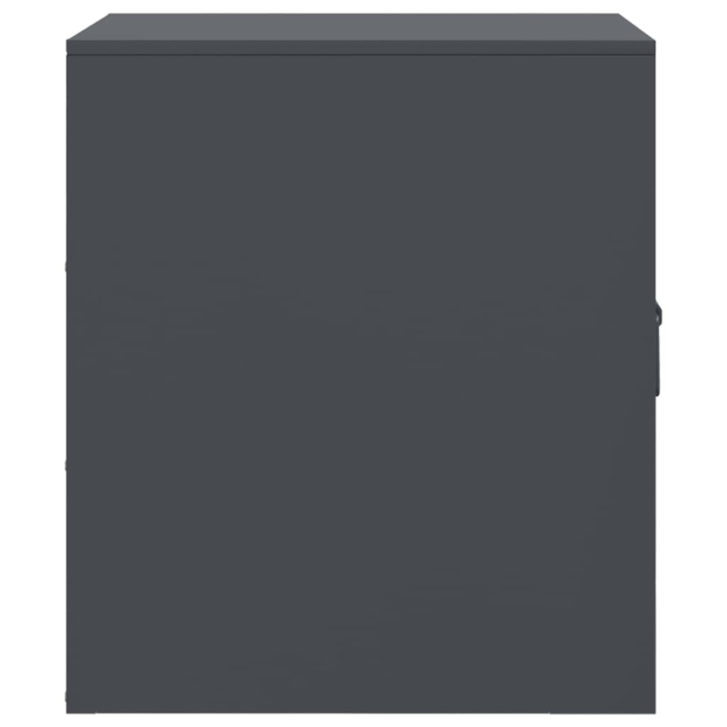 Nachtkastjes 2 st 34,5x39x44 cm staal antracietkleurig is nu te koop bij PeponiXL, paradijselijk wonen!