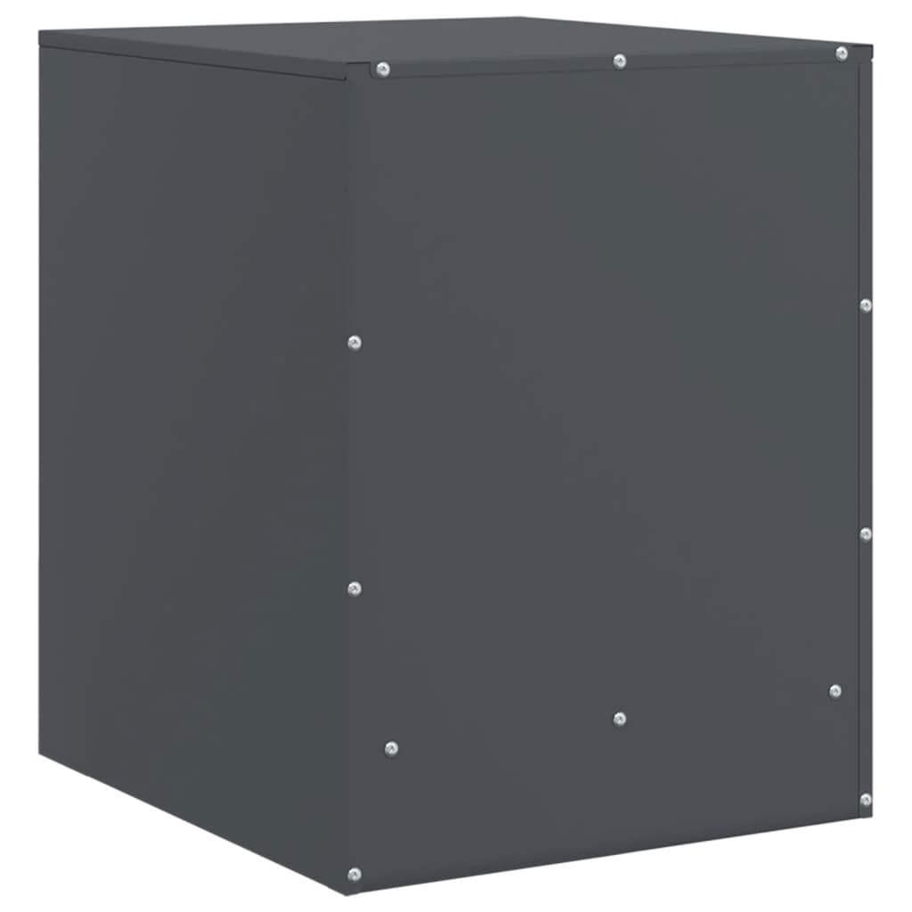 Nachtkastjes 2 st 34,5x39x44 cm staal antracietkleurig is nu te koop bij PeponiXL, paradijselijk wonen!