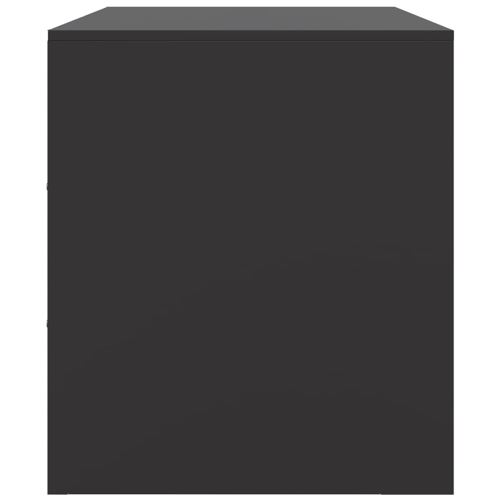 Tv-meubelen 2 st 67x39x44 cm staal zwart is nu te koop bij PeponiXL, paradijselijk wonen!