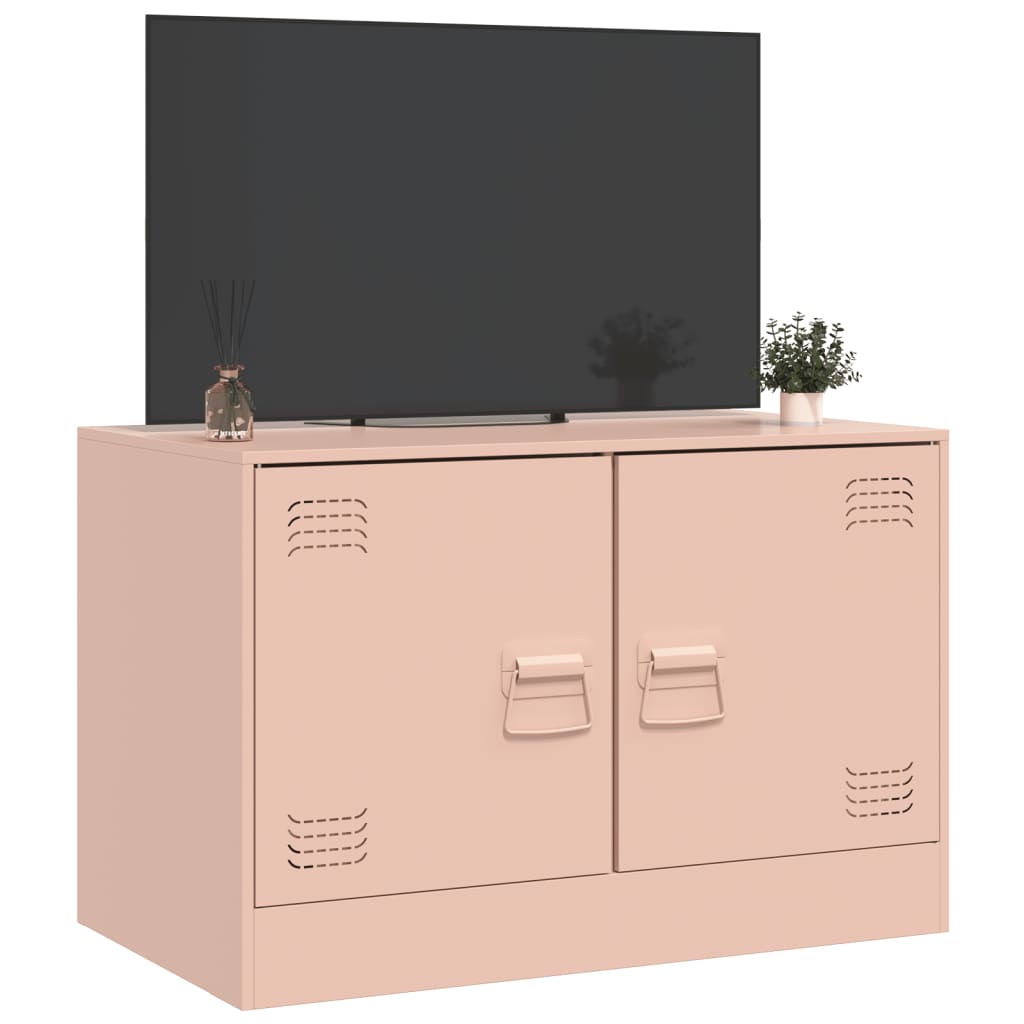 Tv-meubel 67x39x44 cm staal roze is nu te koop bij PeponiXL, paradijselijk wonen!