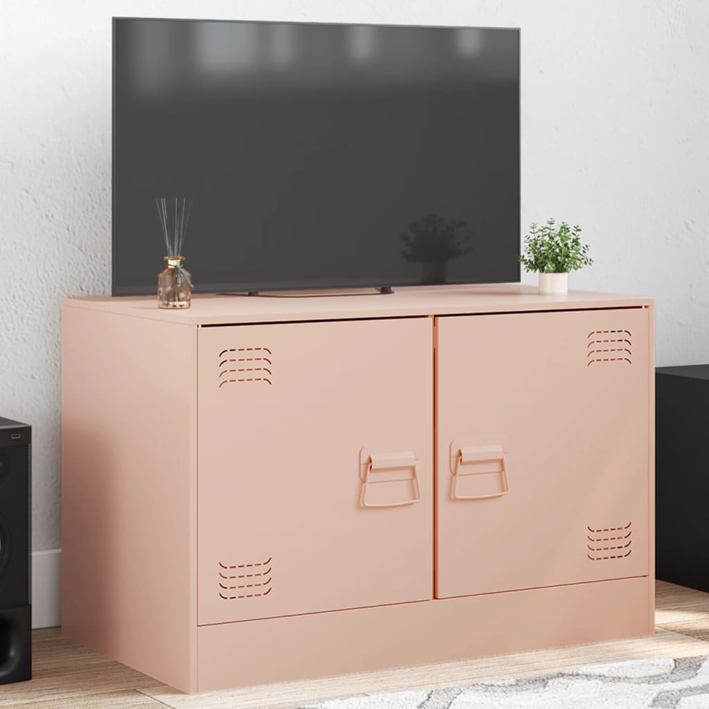 Tv-meubel 67x39x44 cm staal roze is nu te koop bij PeponiXL, paradijselijk wonen!