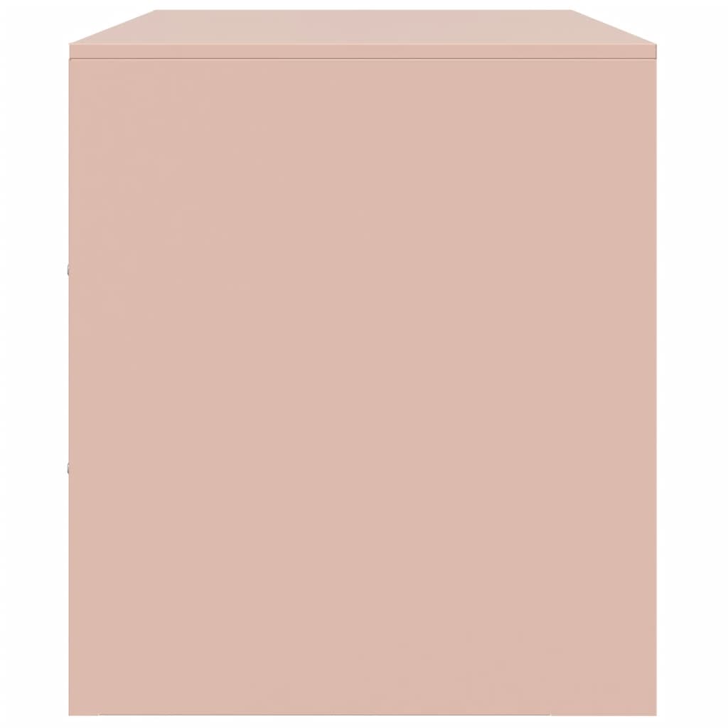 Tv-meubelen 2 st 67x39x44 cm staal roze is nu te koop bij PeponiXL, paradijselijk wonen!