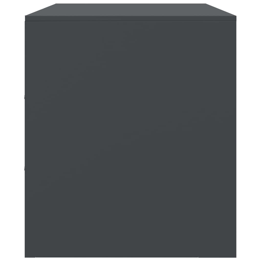 Tv-meubel 67x39x44 cm staal antracietkleurig is nu te koop bij PeponiXL, paradijselijk wonen!