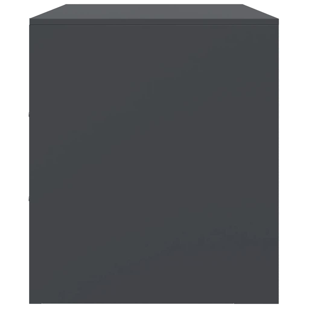 Tv-meubelen 2 st 67x39x44 cm staal antracietkleurig is nu te koop bij PeponiXL, paradijselijk wonen!