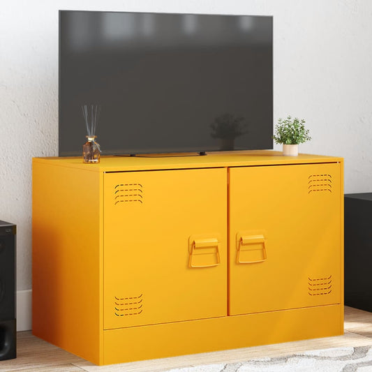 Tv-meubel 67x39x44 cm staal mosterdgeel is nu te koop bij PeponiXL, paradijselijk wonen!