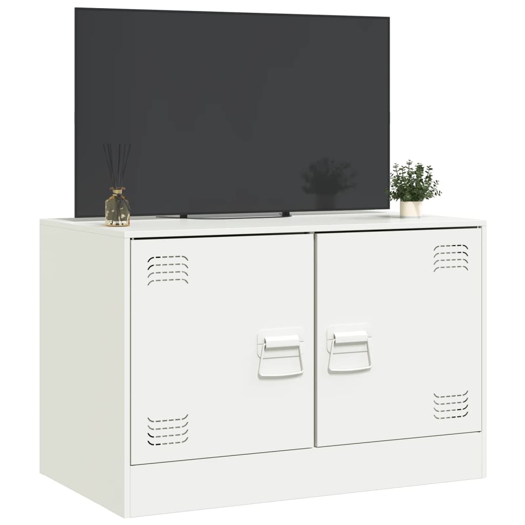 Tv-meubel 67x39x44 cm staal wit is nu te koop bij PeponiXL, paradijselijk wonen!