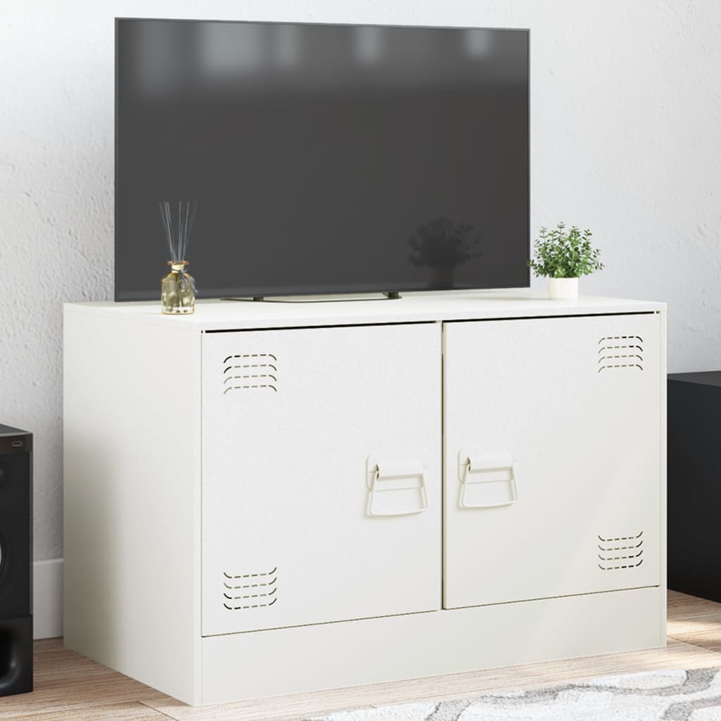 Tv-meubel 67x39x44 cm staal wit is nu te koop bij PeponiXL, paradijselijk wonen!