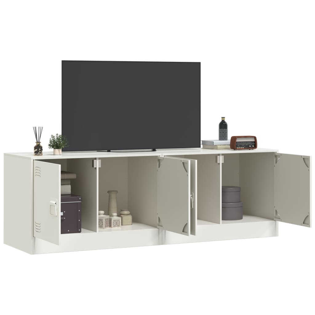 Tv-meubelen 2 st 67x39x44 cm staal wit is nu te koop bij PeponiXL, paradijselijk wonen!