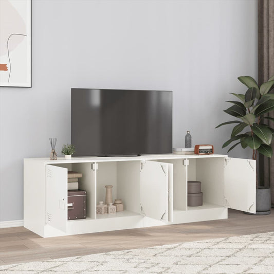 Tv-meubelen 2 st 67x39x44 cm staal wit is nu te koop bij PeponiXL, paradijselijk wonen!