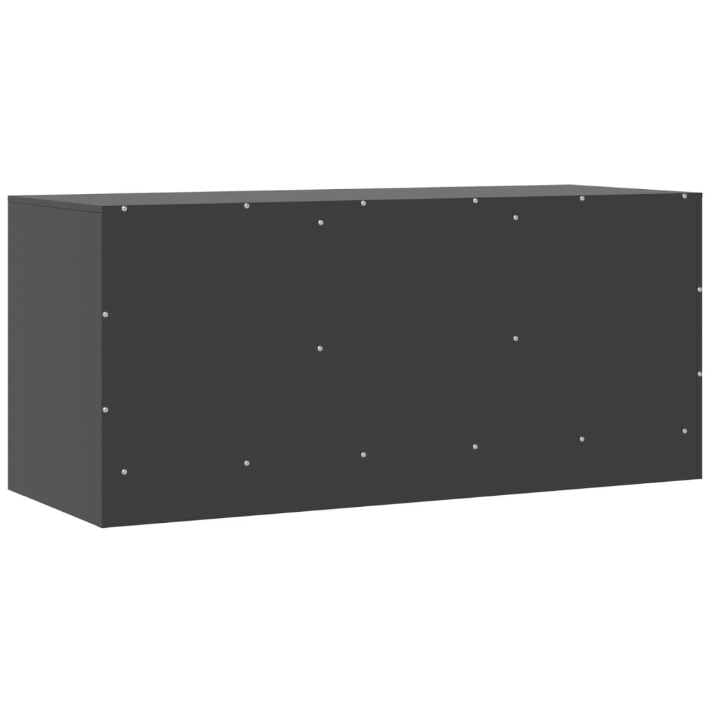 Tv-meubel 99x39x44 cm staal zwart is nu te koop bij PeponiXL, paradijselijk wonen!