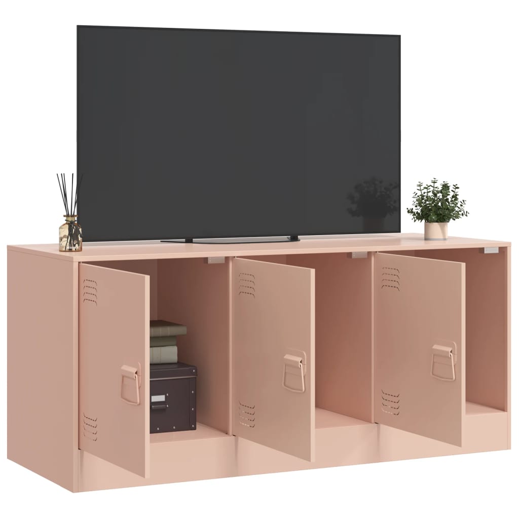 Tv-meubel 99x39x44 cm staal roze is nu te koop bij PeponiXL, paradijselijk wonen!
