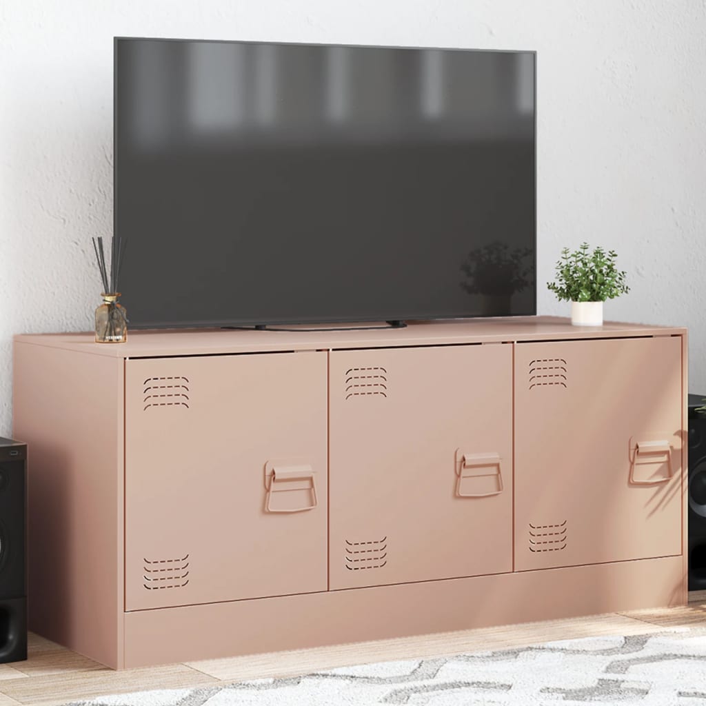 Tv-meubel 99x39x44 cm staal roze is nu te koop bij PeponiXL, paradijselijk wonen!