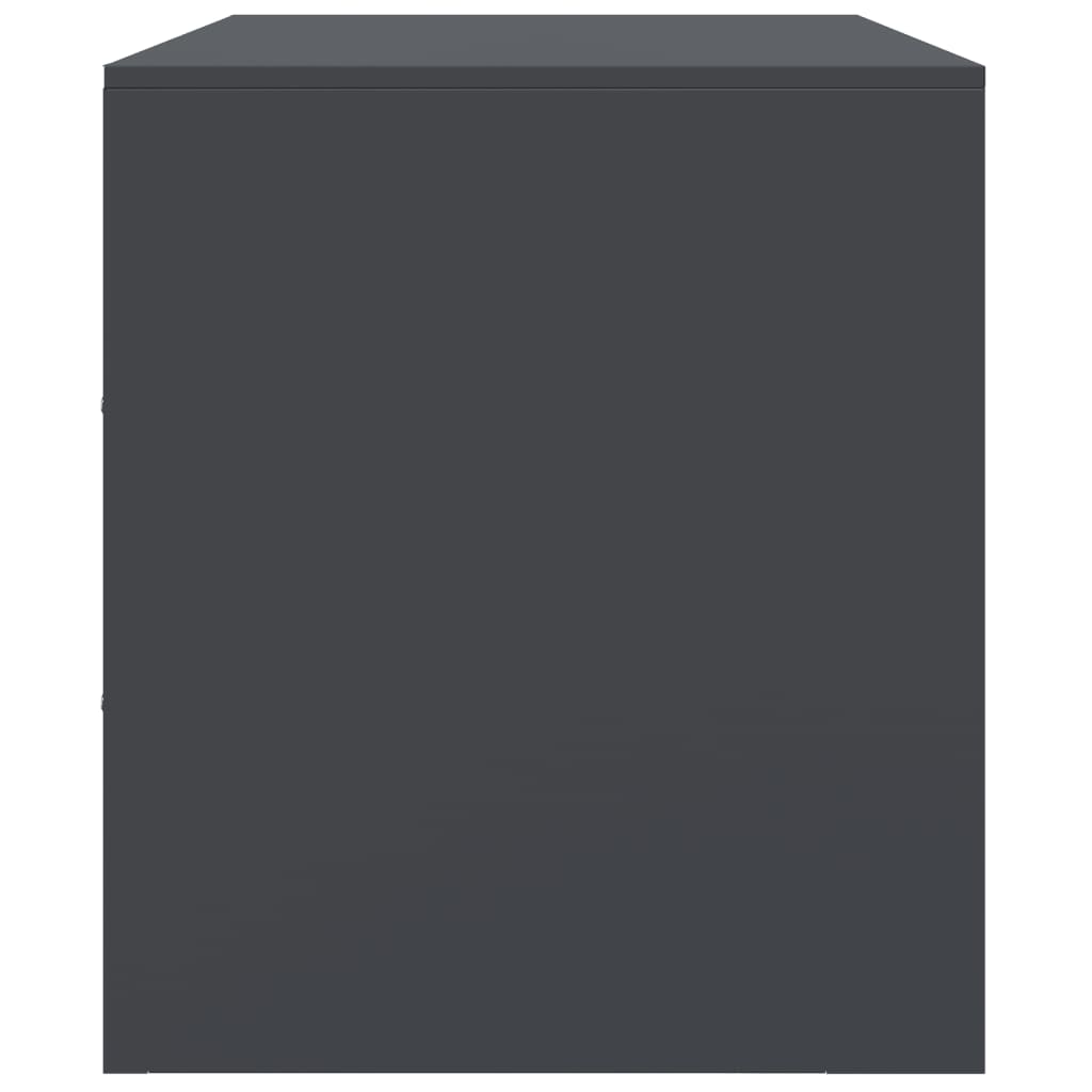 Tv-meubel 99x39x44 cm staal antracietkleurig is nu te koop bij PeponiXL, paradijselijk wonen!