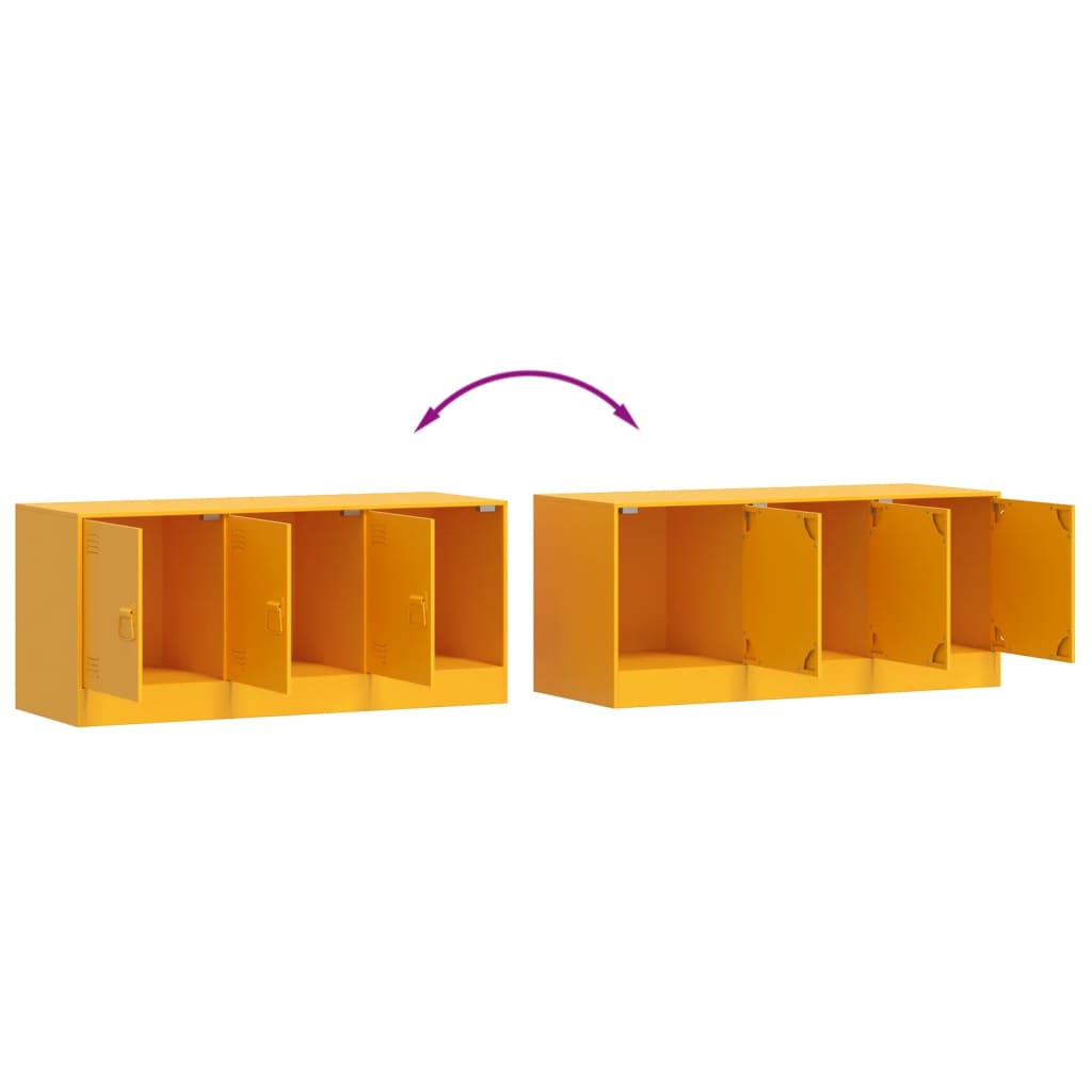 Tv-meubel 99x39x44 cm staal mosterdgeel is nu te koop bij PeponiXL, paradijselijk wonen!