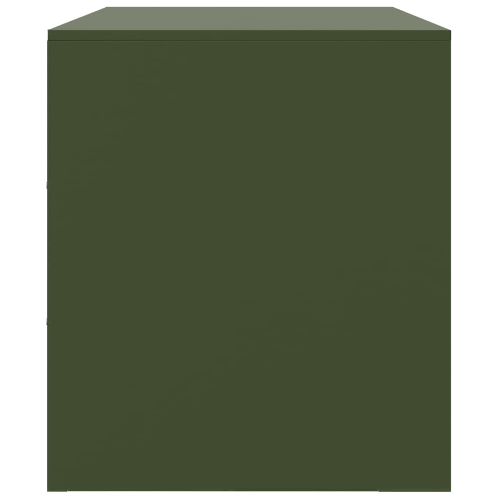 Tv-meubel 99x39x44 cm staal olijfgroen is nu te koop bij PeponiXL, paradijselijk wonen!