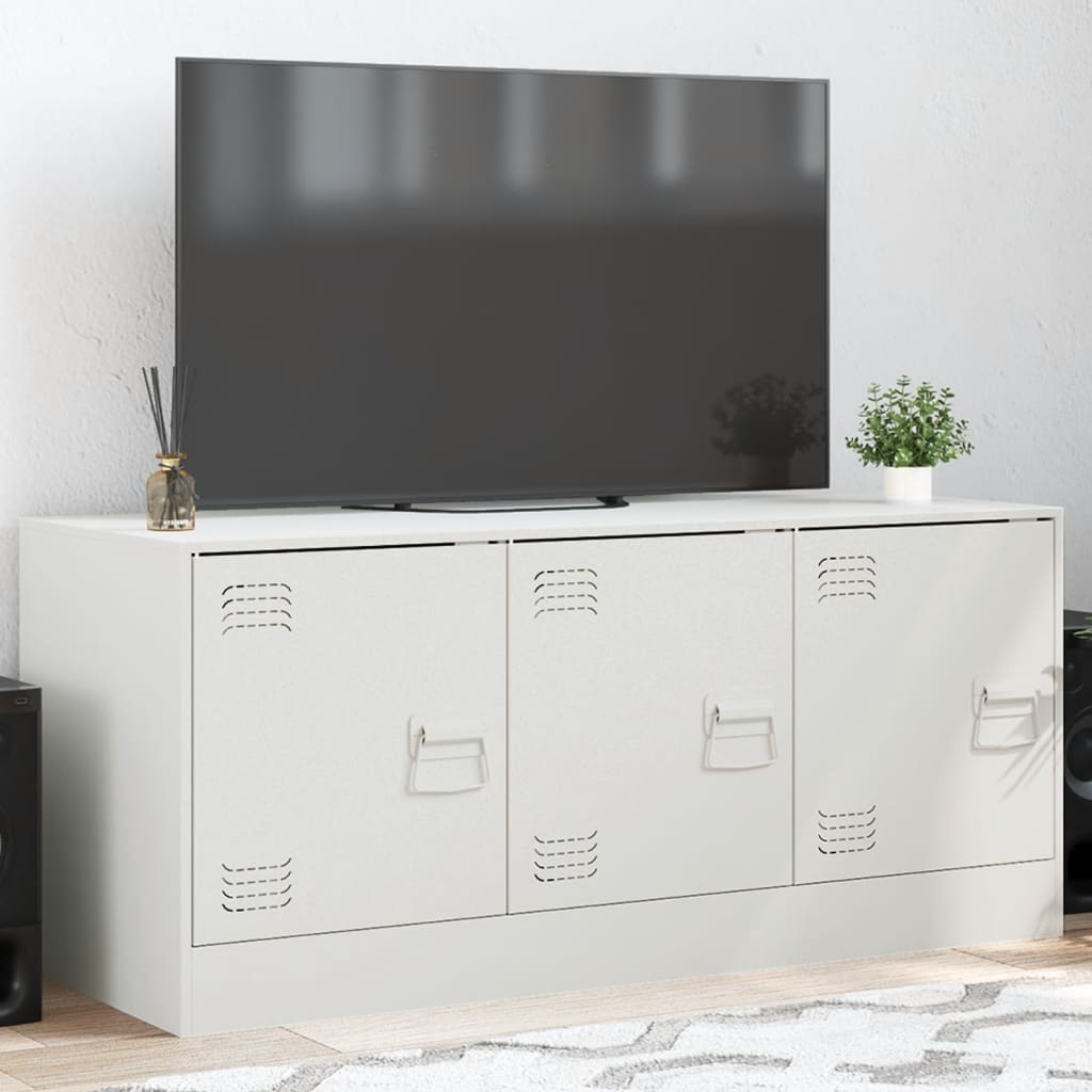 Tv-meubel 99x39x44 cm staal wit is nu te koop bij PeponiXL, paradijselijk wonen!
