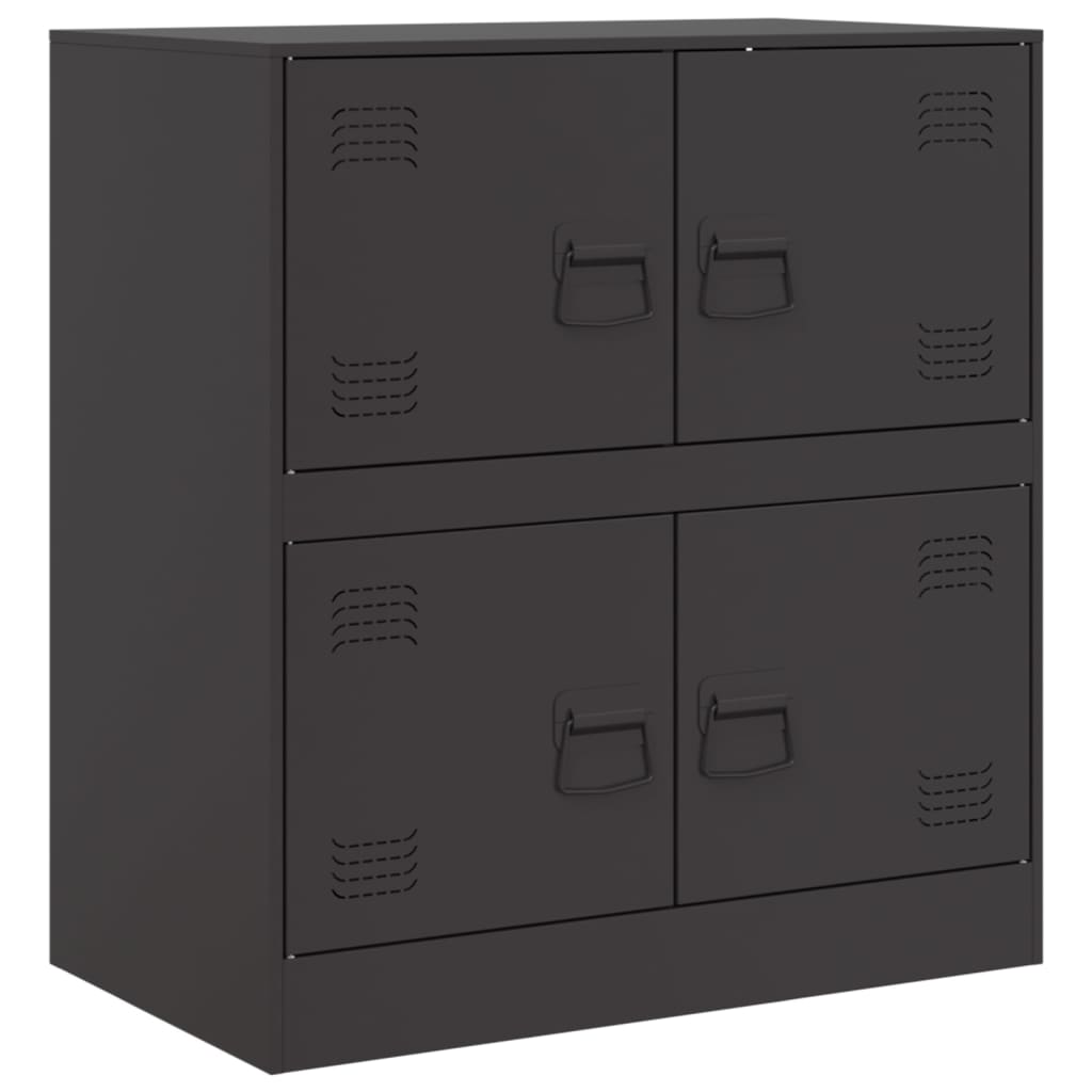 Dressoir 67x39x73 cm staal zwart is nu te koop bij PeponiXL, paradijselijk wonen!