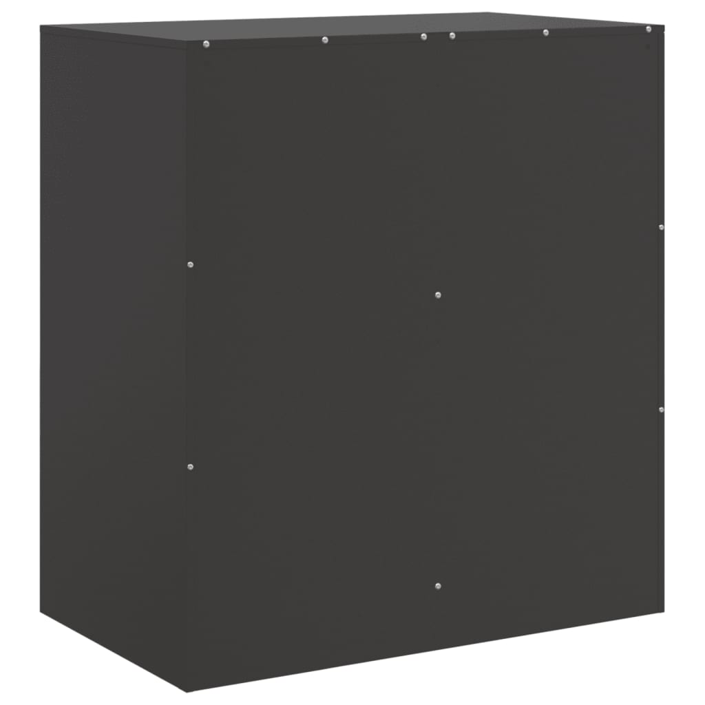 Dressoir 67x39x73 cm staal zwart is nu te koop bij PeponiXL, paradijselijk wonen!