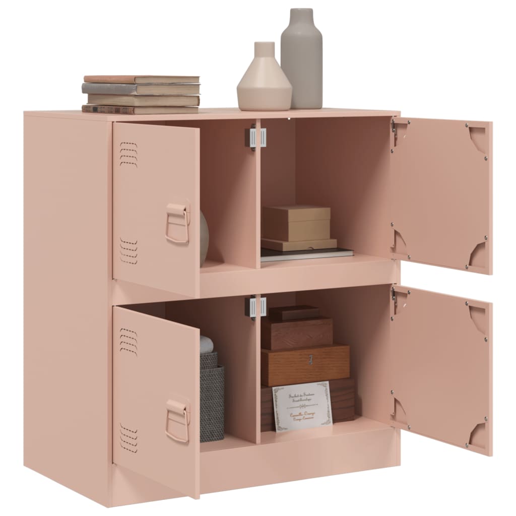 Dressoir 67x39x73 cm staal roze is nu te koop bij PeponiXL, paradijselijk wonen!