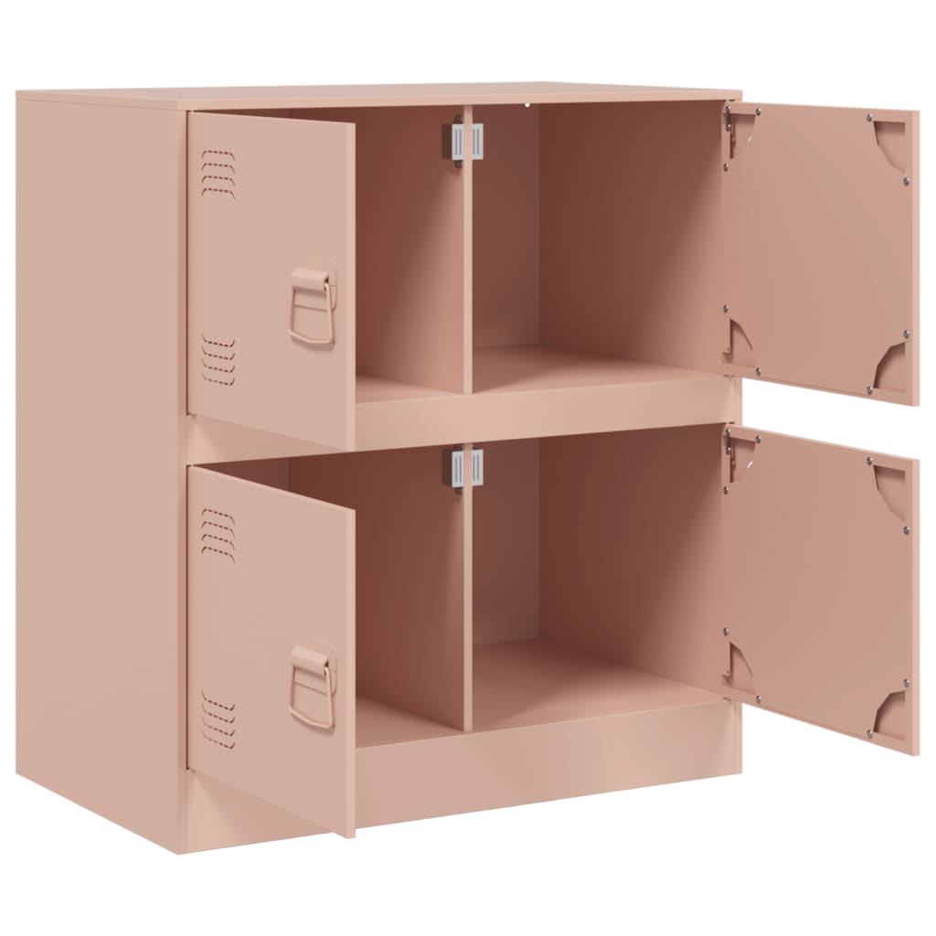 Dressoir 67x39x73 cm staal roze is nu te koop bij PeponiXL, paradijselijk wonen!