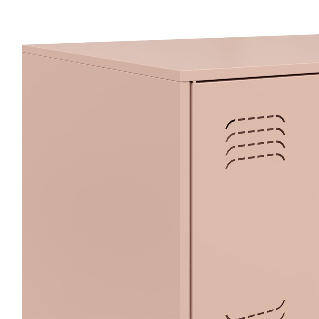 Dressoir 67x39x73 cm staal roze is nu te koop bij PeponiXL, paradijselijk wonen!
