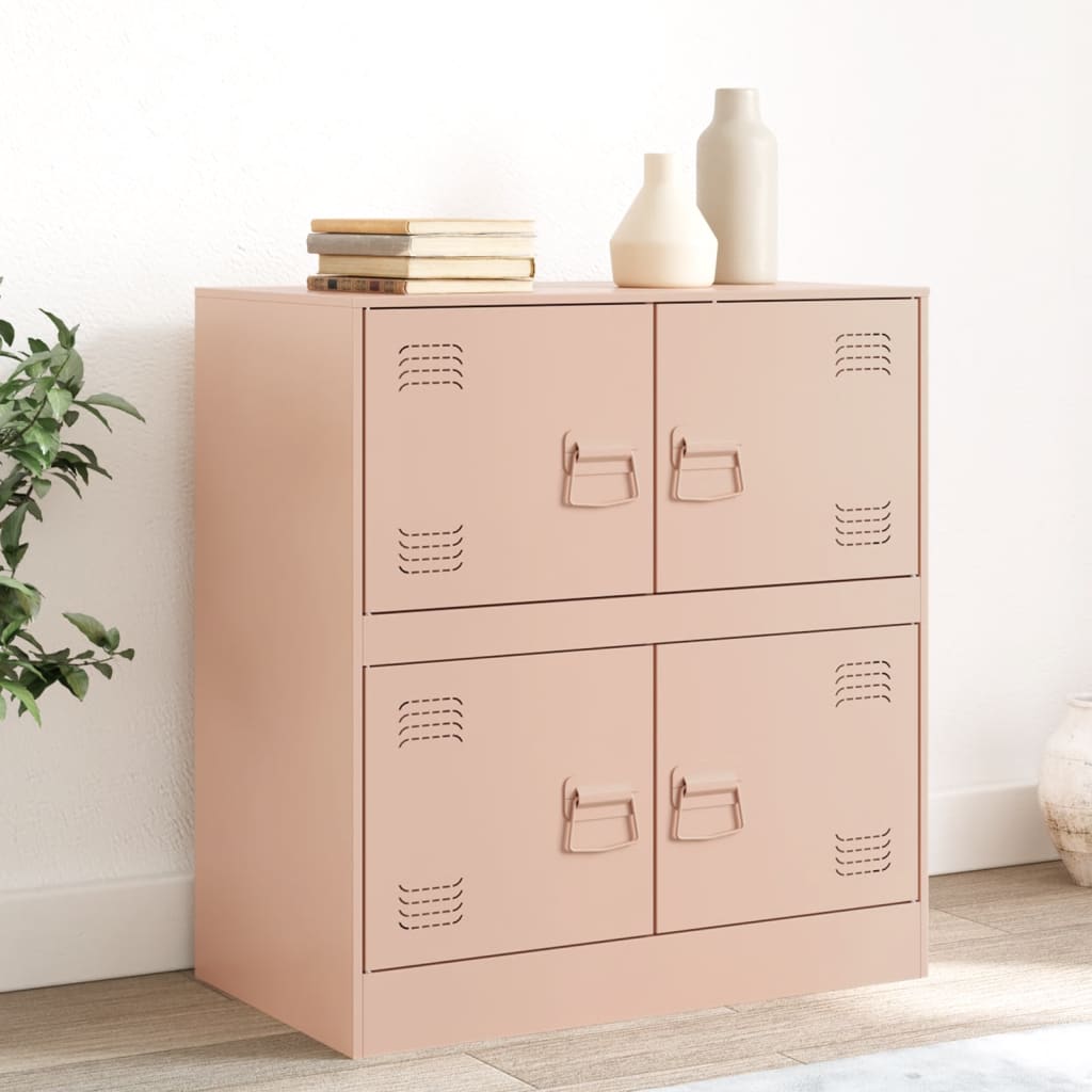 Dressoir 67x39x73 cm staal roze is nu te koop bij PeponiXL, paradijselijk wonen!