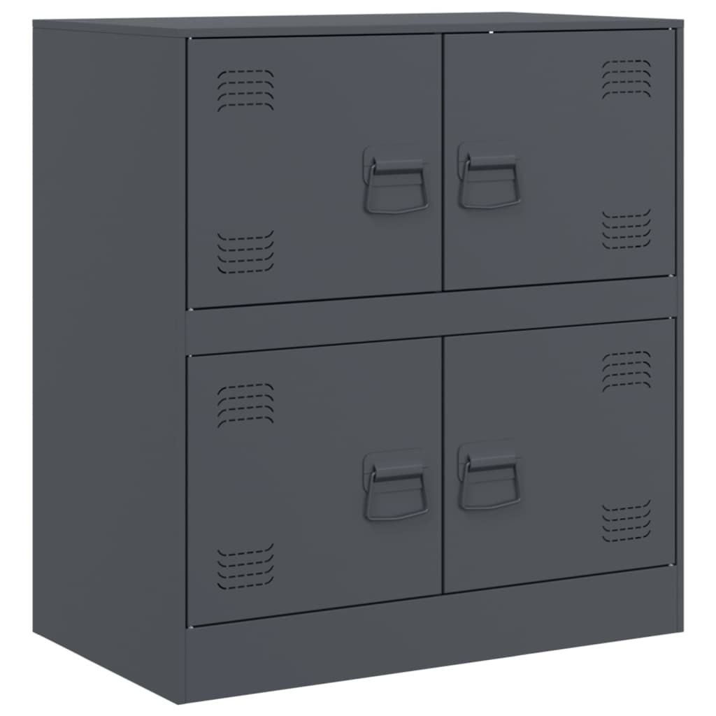 Dressoir 67x39x73 cm staal antracietkleurig is nu te koop bij PeponiXL, paradijselijk wonen!