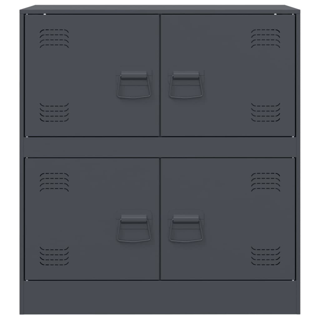 Dressoir 67x39x73 cm staal antracietkleurig is nu te koop bij PeponiXL, paradijselijk wonen!