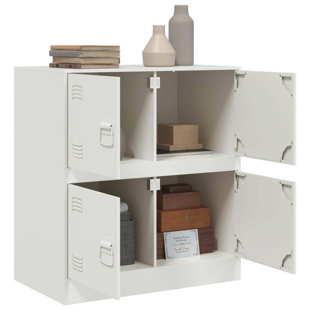 Dressoir 67x39x73 cm staal wit is nu te koop bij PeponiXL, paradijselijk wonen!