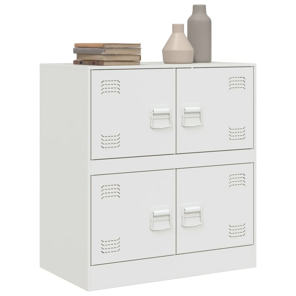 Dressoir 67x39x73 cm staal wit is nu te koop bij PeponiXL, paradijselijk wonen!