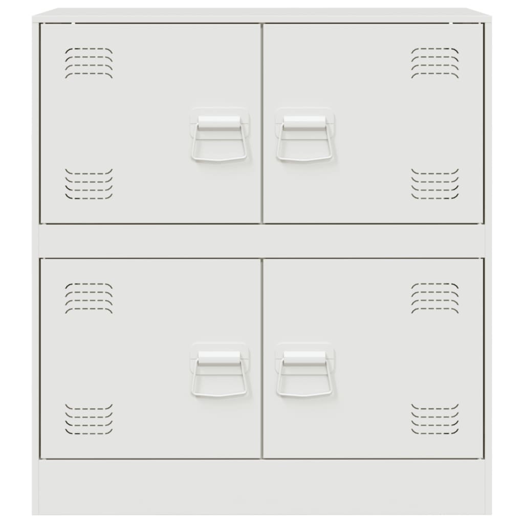 Dressoir 67x39x73 cm staal wit is nu te koop bij PeponiXL, paradijselijk wonen!