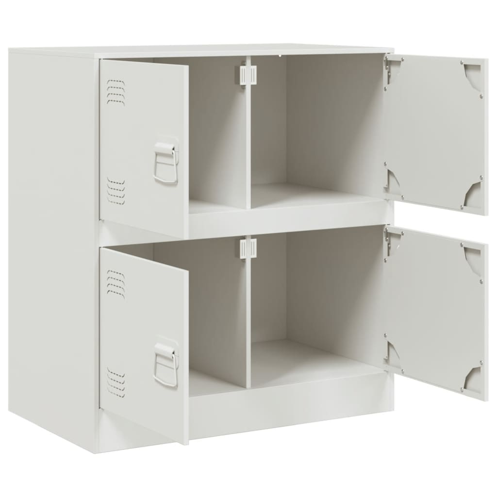 Dressoir 67x39x73 cm staal wit is nu te koop bij PeponiXL, paradijselijk wonen!