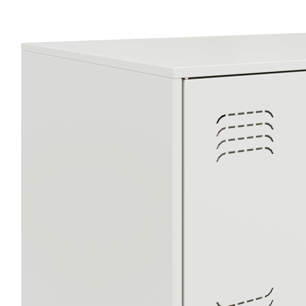 Dressoir 67x39x73 cm staal wit is nu te koop bij PeponiXL, paradijselijk wonen!