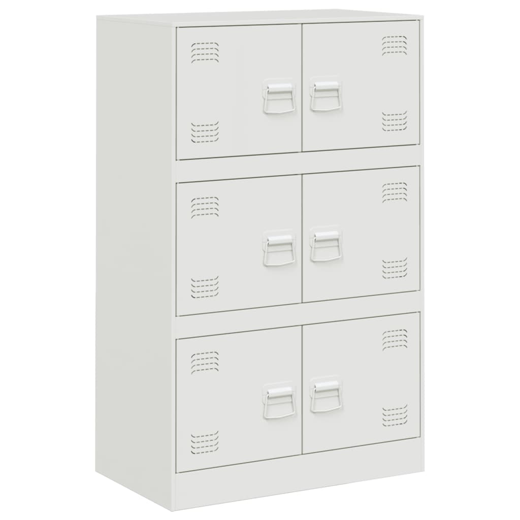 Dressoir 67x39x107 cm staal wit is nu te koop bij PeponiXL, paradijselijk wonen!