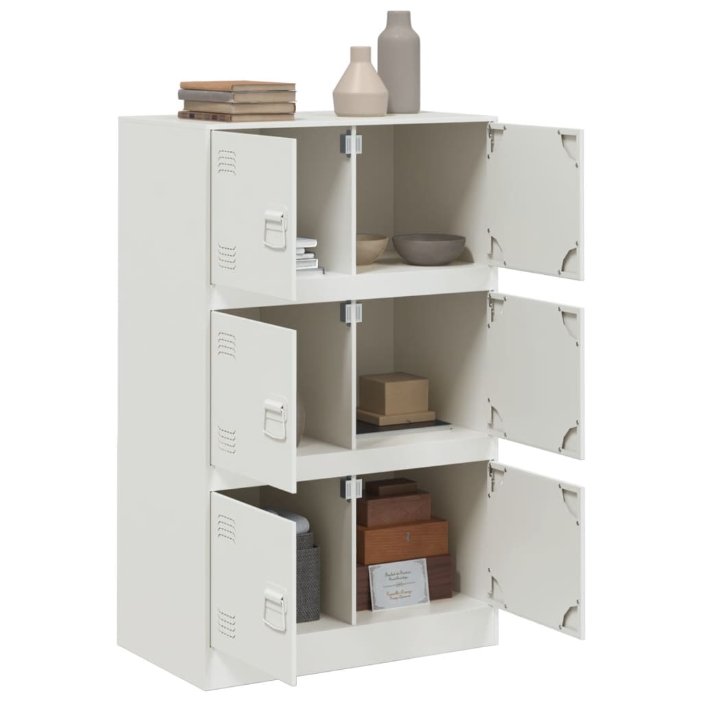 Dressoir 67x39x107 cm staal wit is nu te koop bij PeponiXL, paradijselijk wonen!