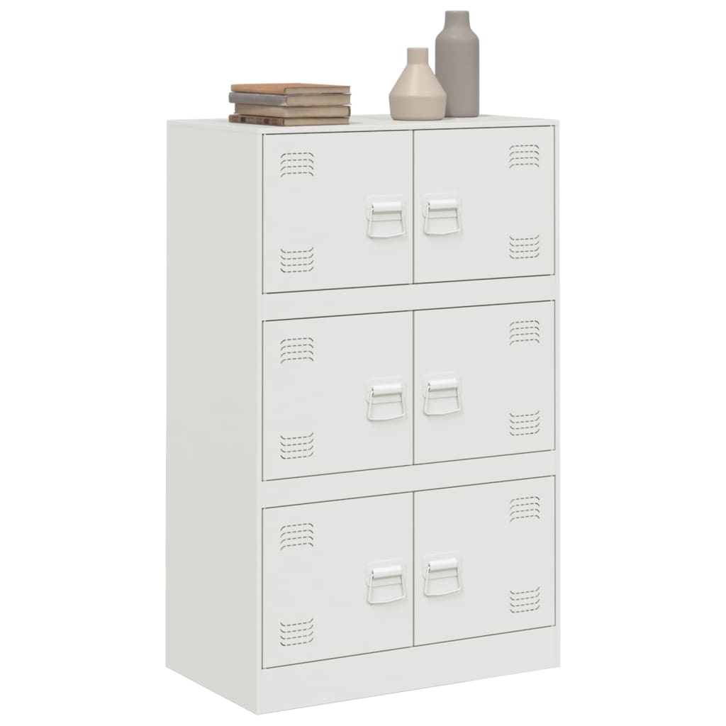 Dressoir 67x39x107 cm staal wit is nu te koop bij PeponiXL, paradijselijk wonen!